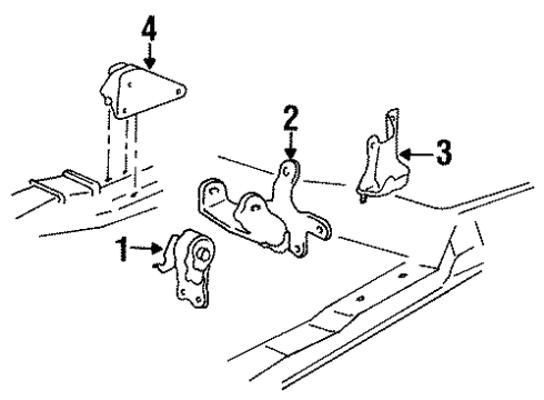 1991 Buick Park Avenue Engine & Trans Mounting Diagram