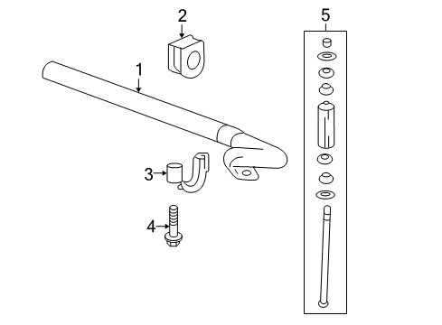 2015 Chevy Silverado 1500 Stabilizer Bar & Components Diagram 2 - Thumbnail