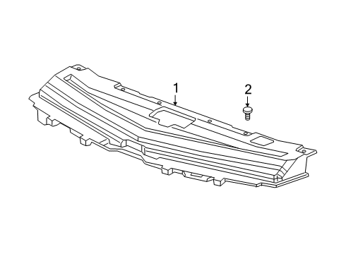 2025 Cadillac XT6 Splash Shields Diagram