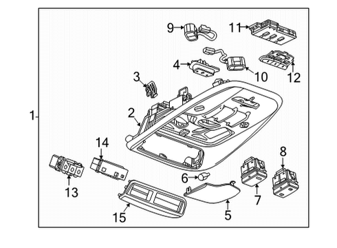 2021 Buick Encore GX Sunroof Switch, Passenger Side Diagram for 39138782