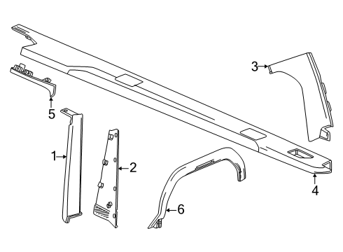 2024 GMC Sierra EV Exterior Trim - Quarter Panel Diagram