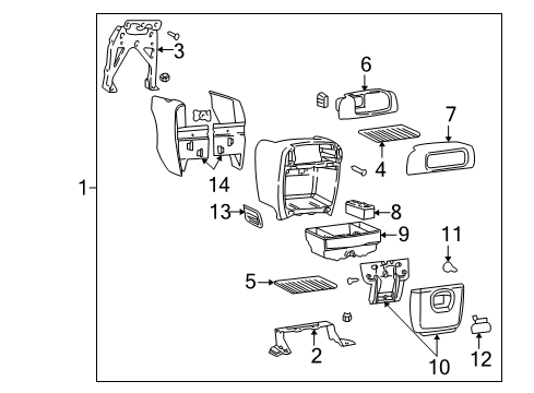 2005 Chevy Venture Center Console Diagram 2 - Thumbnail