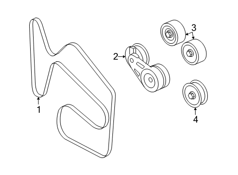 2006 Chevy Monte Carlo Belts & Pulleys Diagram