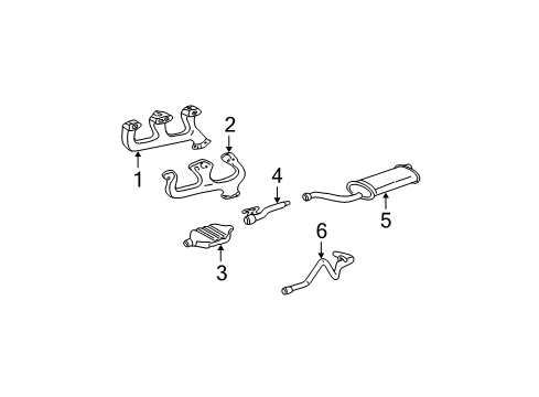 1998 Chevy C1500 Exhaust Components Diagram 2 - Thumbnail