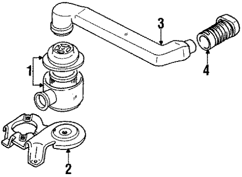 1990 Chevy Camaro Air Duct Diagram for 14102625