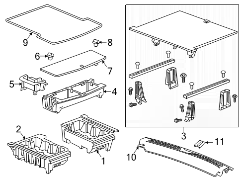 2017 GMC Acadia Rear Compartment Diagram for 84615379