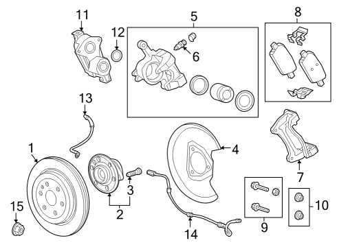 2024 Cadillac LYRIQ Caliper Support Mount Bolt, Front Diagram for 11546469