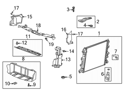 2025 Cadillac CT4 Radiator & Components Diagram 3 - Thumbnail