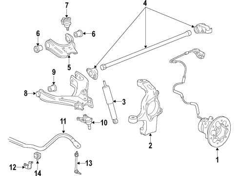 2015 Chevy Silverado 2500 HD Lower Control Arm - Front Diagram