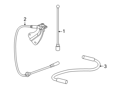 2007 Saturn Ion Antenna Mast Diagram for 19259860