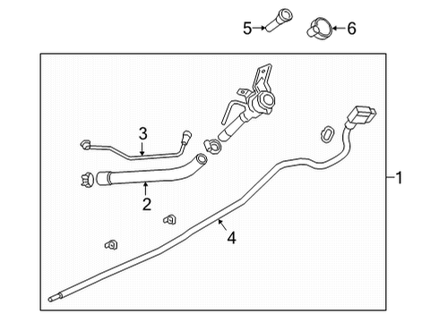 2022 Chevy Silverado 3500 HD Filler Neck Diagram for 85607500