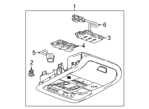 2025 Chevy Blazer Overhead Console Diagram