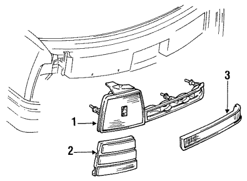 1995 Oldsmobile Cutlass Ciera Backup & Tail Lamps Diagram