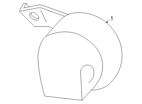 2008 Pontiac Torrent High Note Horn Diagram for 84501954