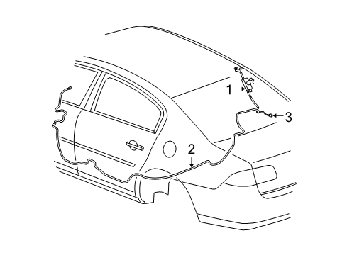 2006 Buick Lucerne Antenna Module Diagram for 15895098