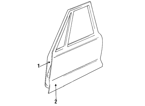 1991 Buick Park Avenue Outer Panel, Front Passenger Side Diagram for 20748884
