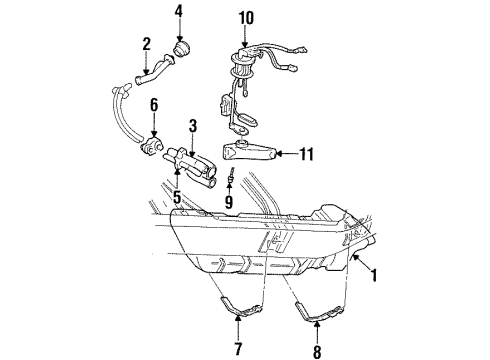 1995 Chevy Tahoe Fuel System Components Diagram 2 - Thumbnail