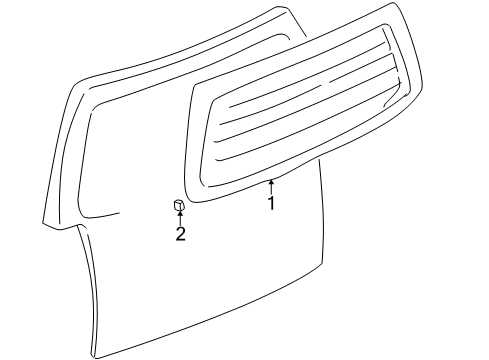 2006 Buick Terraza Glass - Lift Gate Diagram