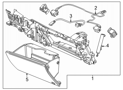 2025 Cadillac OPTIQ Glove Box Diagram