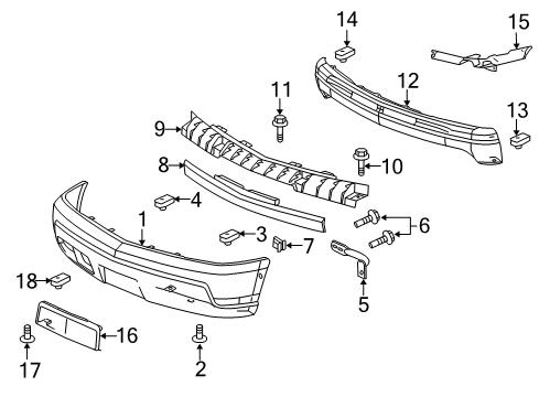 2006 Cadillac Escalade EXT Support Brace, Driver Side Diagram for 15705657