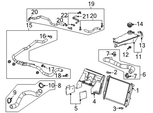 2005 Cadillac XLR Reservoir Cap Diagram for 10305080
