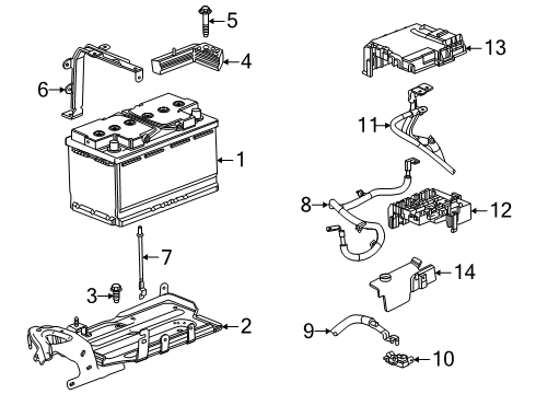 2025 Cadillac ESCALADE IQ Cable, Battery(Positive) Diagram for 86569654