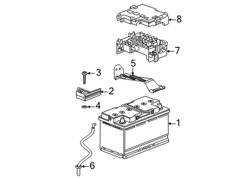 2021 Cadillac CT4 Hold Down Clamp Washer Diagram for 11604043