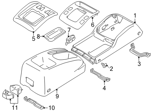2002 Chevy Tracker Ashtray Diagram for 91175037