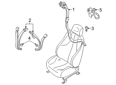 1997 Pontiac Sunfire Rear Seat Belts Diagram