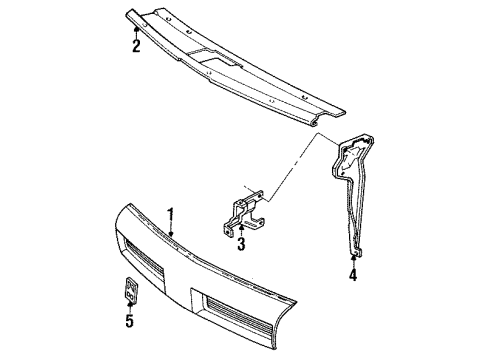 1995 Oldsmobile 88 Grille Diagram for 25625255