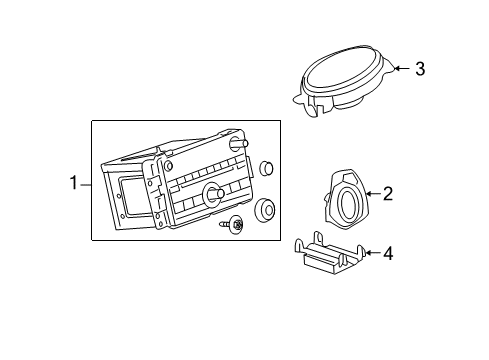 2007 Chevy Monte Carlo Front Driver Speaker, Driver Side Diagram for 10321310