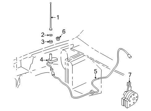 2003 Chevy Blazer Bezel Nut Diagram for 22549794