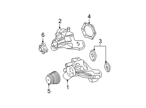 1995 Chevy C1500 Water Pump Diagram 2 - Thumbnail