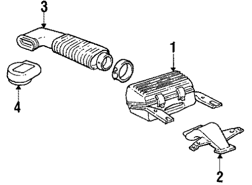 1989 Buick Skyhawk Air Outlet Duct Diagram for 14076426