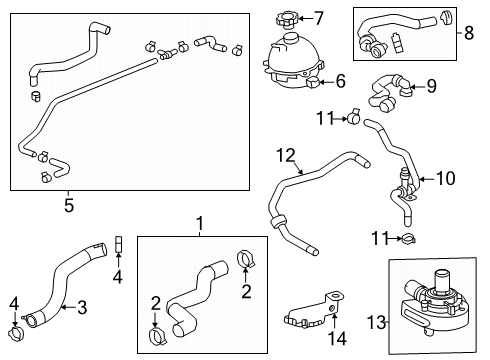 2025 GMC Terrain Hose-Heater Coolant Pump Diagram for 24123947