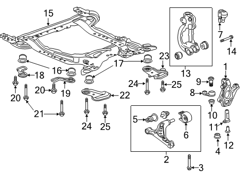2016 Buick Envision Suspension Crossmember Bolt Diagram for 11588737