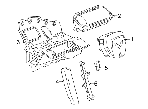 2015 Chevy Corvette Driver Inflator Module Diagram for 84477505