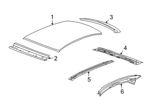 2013 Chevy Camaro Roof & Components Diagram