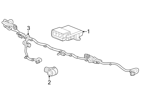 2023 Cadillac LYRIQ Control Module, Front Rear Diagram for 85005035