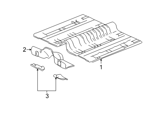 2007 Chevy Monte Carlo Floor & Rails Diagram