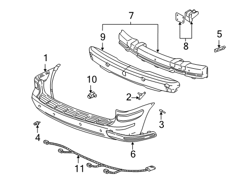 2005 Chevy Venture Bumper & Components - Rear Diagram
