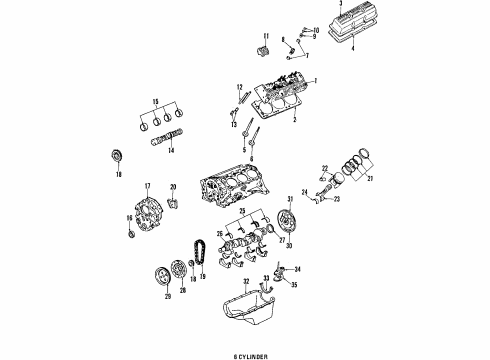 1987 Pontiac Fiero Oil Pick-Up Diagram for 14092908