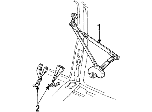 1991 Chevy C2500 Seat Belt - Body Diagram 2 - Thumbnail