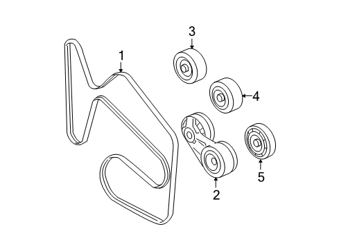 2007 Saturn Aura Serpentine Belt Diagram for 12577771