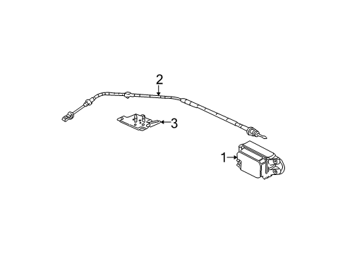 2000 GMC Yukon Cable Bracket Diagram for 12561487