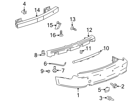 2007 Cadillac SRX Side Bracket Nut Diagram for 11561450