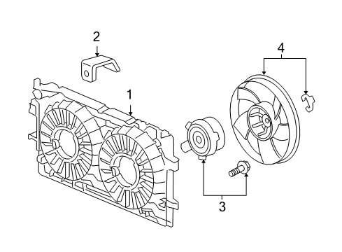 2008 Pontiac Grand Prix Condenser Bracket Diagram for 15140585