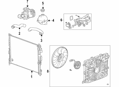 2023 Buick Envision Fan Assembly Diagram for 84897503