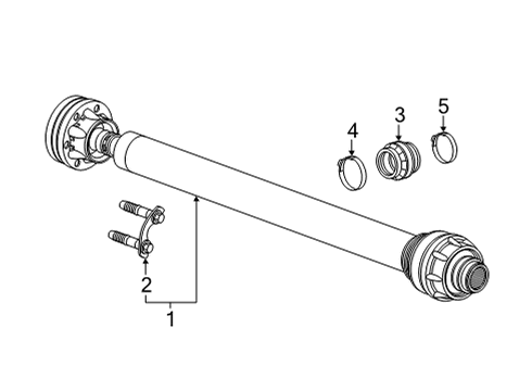 2023 Chevy Tahoe Drive Shaft - Front Diagram