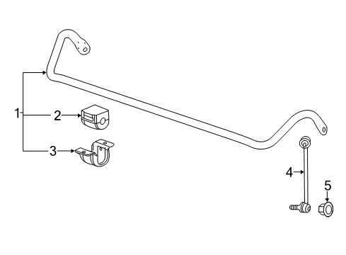 2018 Cadillac CTS Stabilizer Bar & Components Diagram 3 - Thumbnail